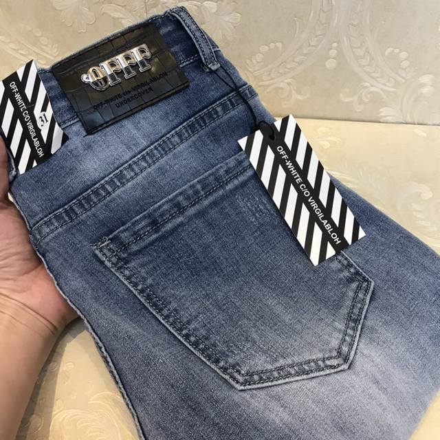 O*Ff-W*Hitte 2680Ss Spring/Summer Original New Men's Long Jeans, Fashionable Kor