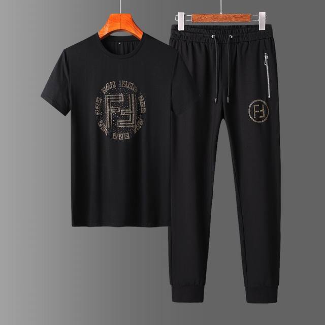 Fendi Highly Recommended! Summer New Arrival, Exquisite Luxury Pattern Short-Sle