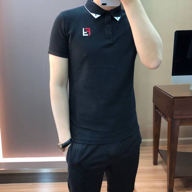 Fendi. Newest men's short-sleeved collared polo shirt for Spring/Summer. A super