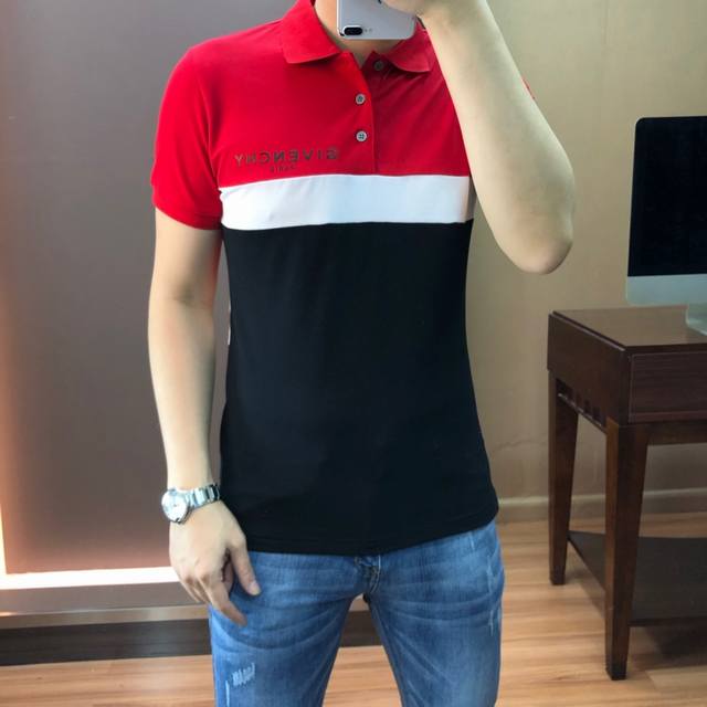 Givenchy. Newest men's short-sleeved collared polo shirt for Spring/Summer. A su
