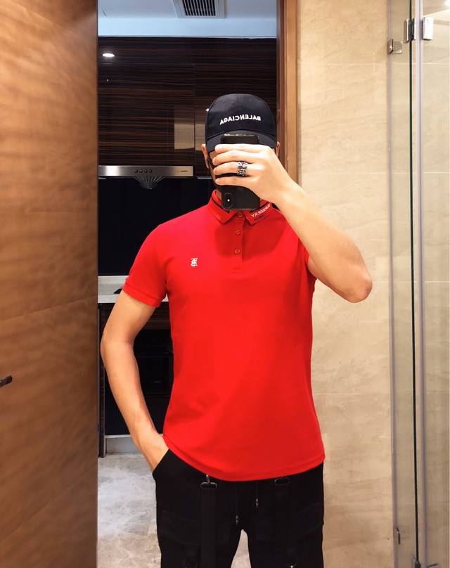 Burberry original single-piece polo shirt, short-sleeved, with small logo patch