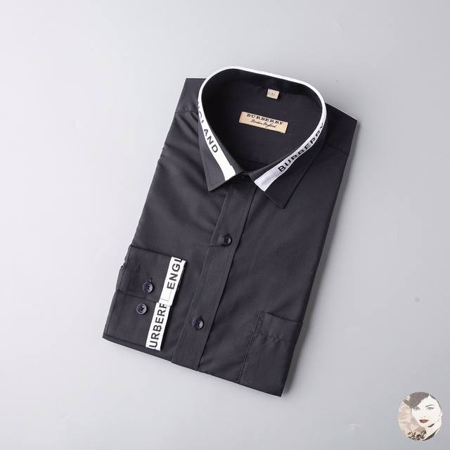 Burberry Spring 2017 New Men's Long-Sleeve Shirt, Original Hong Kong Import, Hi