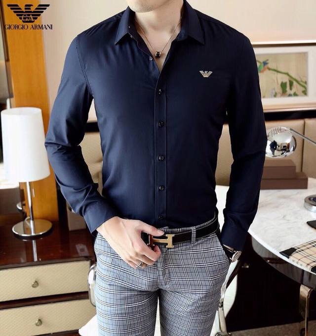 Armani Boutique Hot Selling Item - New Spring Arrival! This long-sleeved shirt i