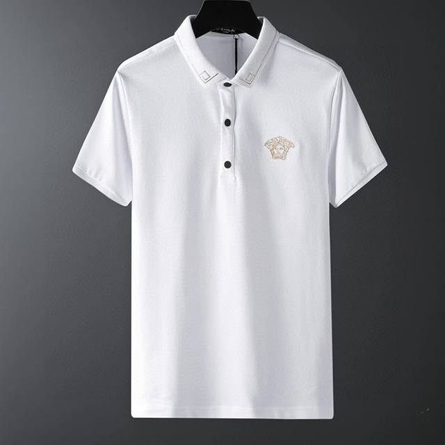 Versace official website Spring/Summer new men's short-sleeved polo shirt, high