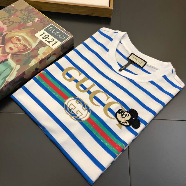 Gucci & Disney Collaboration Mickey Mouse # Limited Edition Printed Short-Sleeve