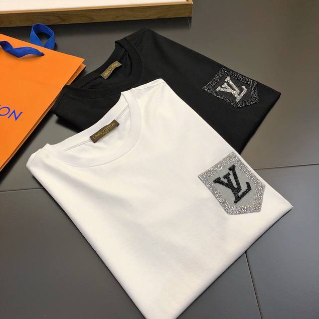 Louis Vuitton Summer Short-Sleeve T-Shirt for Couples, made of pure cotton, wit