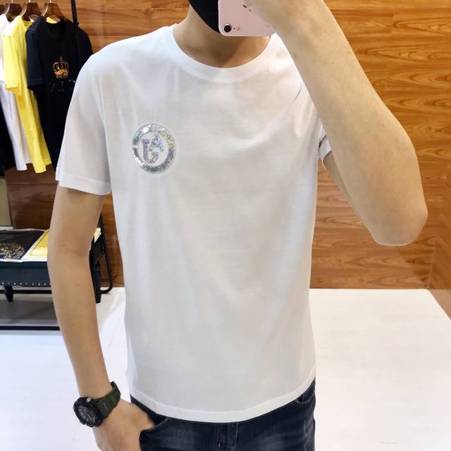 M-4XL Armani Spring/Summer Newest Men's Short-Sleeve T-Shirt, Official Website S