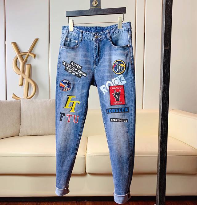 Louis Vuitton Jeans, top-quality imported original jeans, heavily crafted with