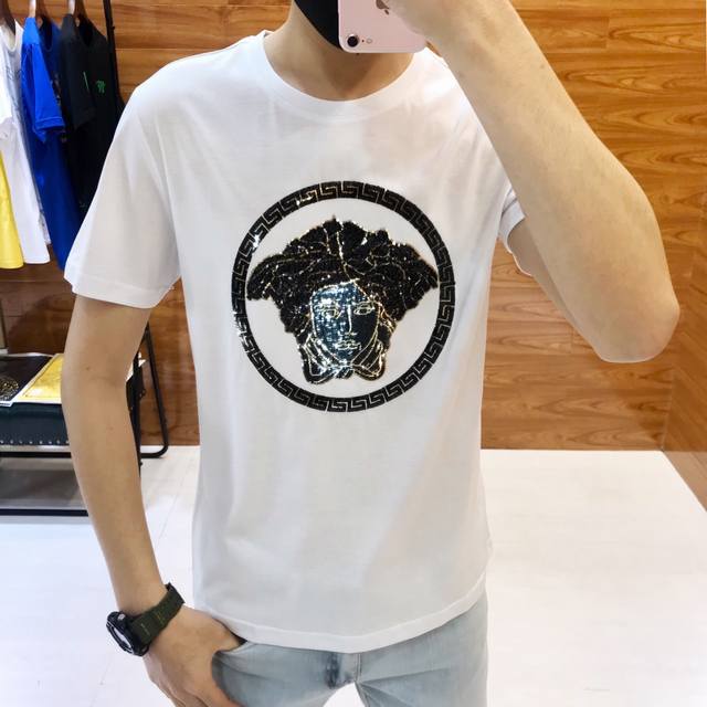 V**Sace Spring/Summer Newest Men's Short-Sleeve T-Shirt, Official Website Synchr