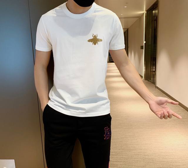 Gucci Spring New Arrival Short-Sleeve T-Shirt, made of imported premium merceriz