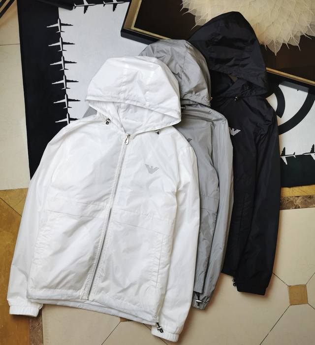 Early Spring Collection Men's Hooded Windbreaker Jacket. A stylish and luxuriou