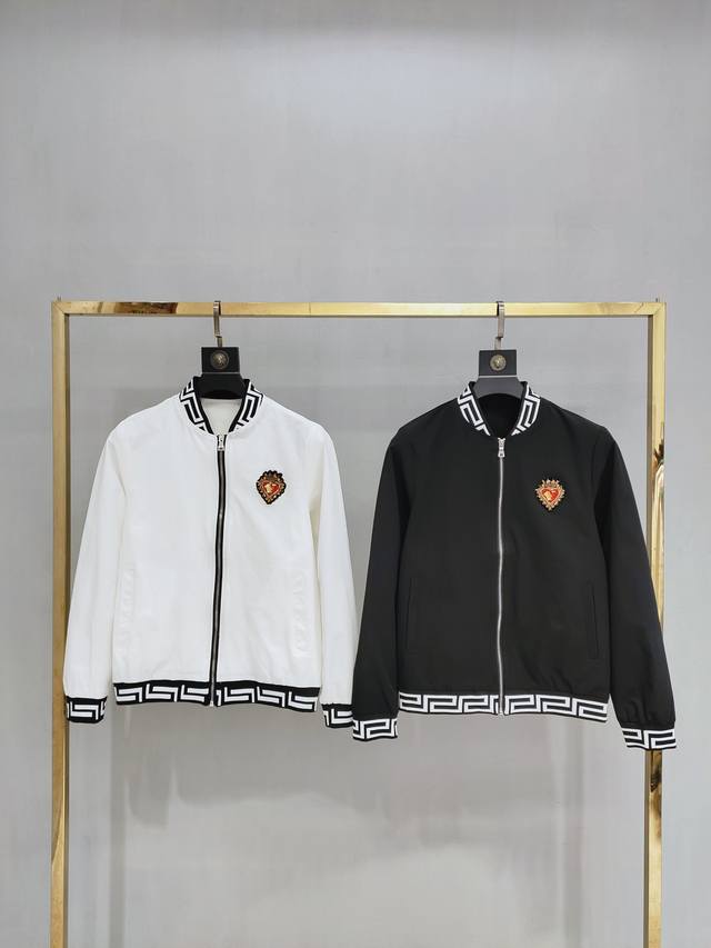 Versac* 2019 Autumn/Winter New Jacket, Custom Fabric, Color Block Ribbed Knit, E