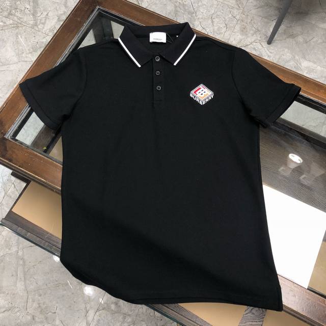 In stock, dropshipping available. Burberry Spring/Summer new polo shirt, custom