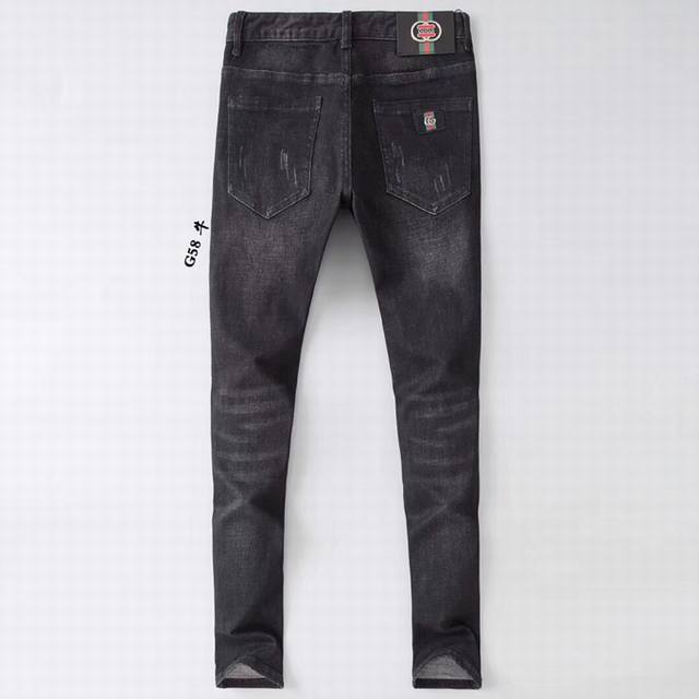 Gucci early spring slim-fit jeans. Extremely comfortable and understated yet lu