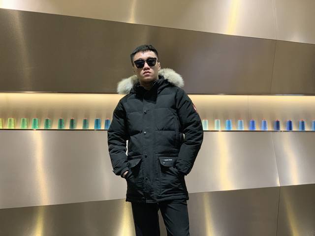 Canada Gooes 30 Styles : Black Men's Mid-range: Raccoon Fur 710 Wolf Fur Factor