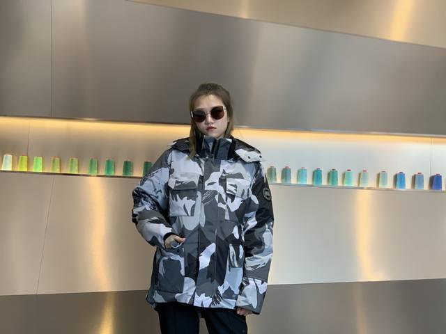 Canada Gooes 26 Styles : Grey Camouflage Unisex High-End: Factory Direct Supply