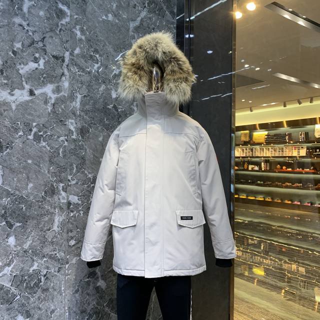 Canada Gooes 13 Styles : White Men's Mid-range: Raccoon Goose 420 Wolf Fur Fact