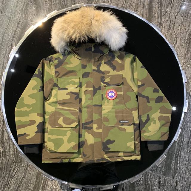 Canada Gooes 08 Children's Style : Green Camouflage Unisex High-End: Raccoon Fu
