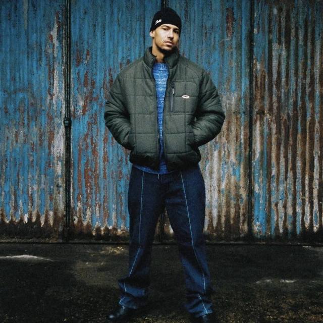 886# Quilted Jacket Black Green SML XL