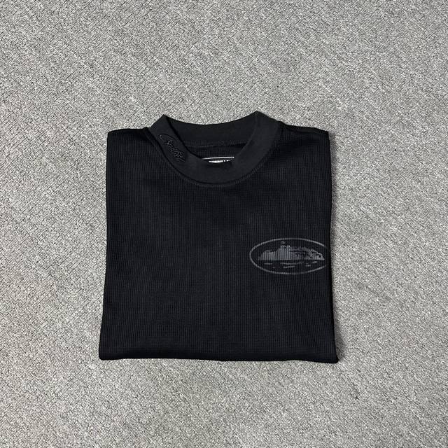 733# Corteiz All-Black Waffle Long Sleeves SML XL