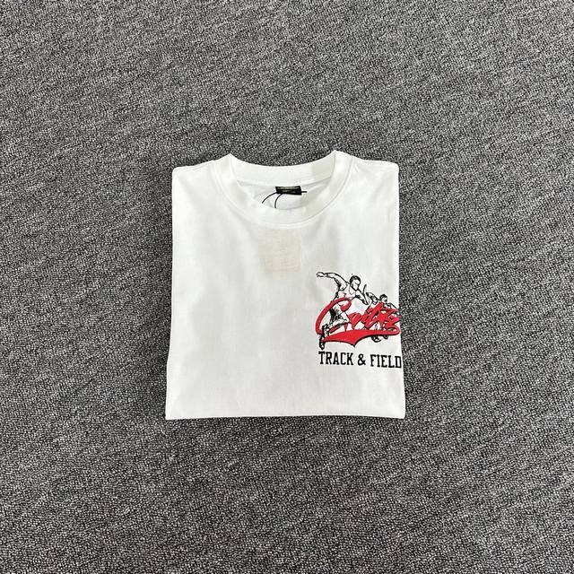 3261# Corteiz New Short-Sleeve Shirt, Same Style as , White, Xs-2XL,