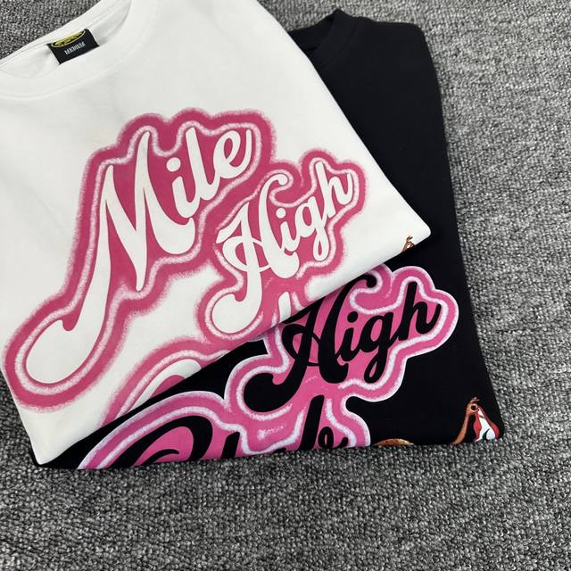 3267#Corteiz Mile Nigh Short-sleeved T-shirt Black/White Xs-2XL