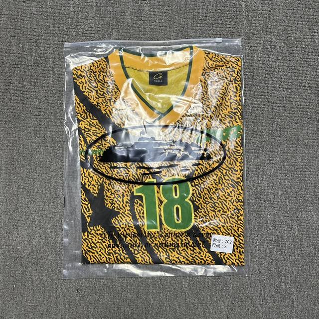 702# Added yellow Corteiz All-Over printed Football Uniform Alcatraz football je