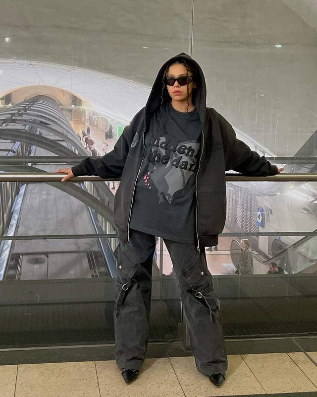 Bp-T109 # Broken planet Hidden In The Dark T-shirt, bat-print short-sleeved puff