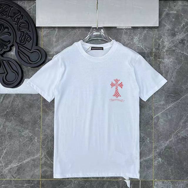 D07 Kroka Sanskrit Colorful Cross Print Trendy T-Shirt for Men and Women, Korean