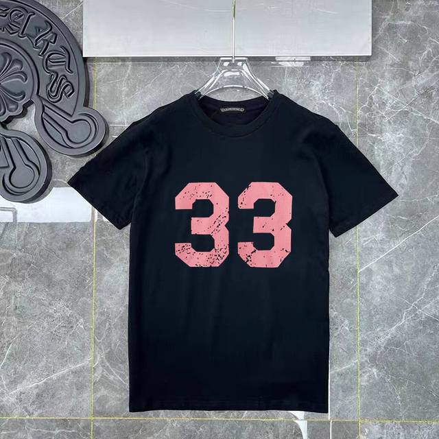 D17 Chrome Hearts T-shirt, loose-fitting trendy couple style, short-sleeved roun