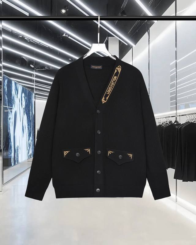 Louis Vuitton 25Fw Autumn/Winter Wang Jiaer Same Style V-Neck Double Pocket Jacq