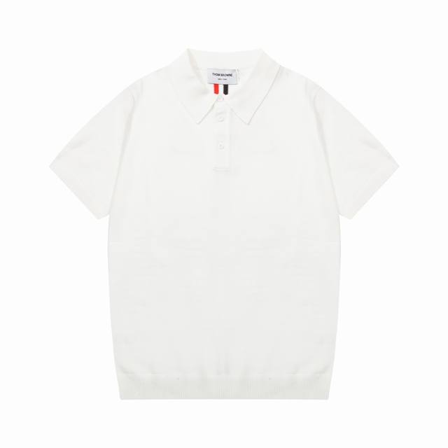 Thom Browne Webbing Knit Polo Shirt (Upgraded), inspired by 80s retro style. Ori