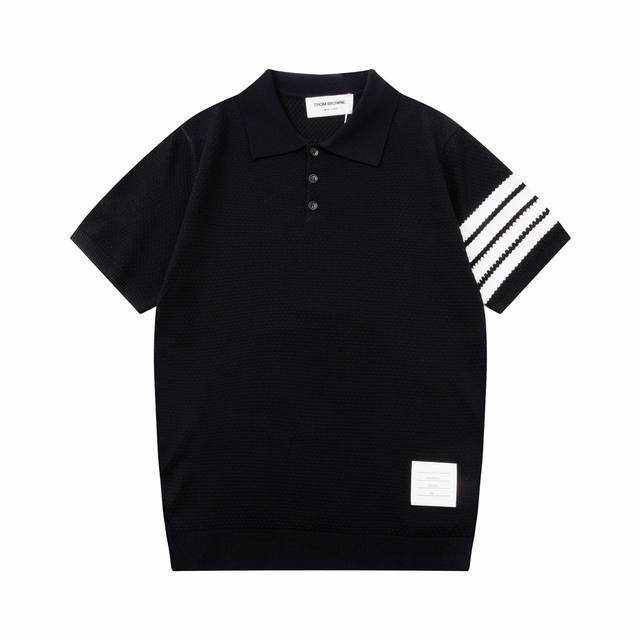 Thom Browne Four-Bar Knit Polo Shirt (Upgraded), inspired by 80s retro style. Or