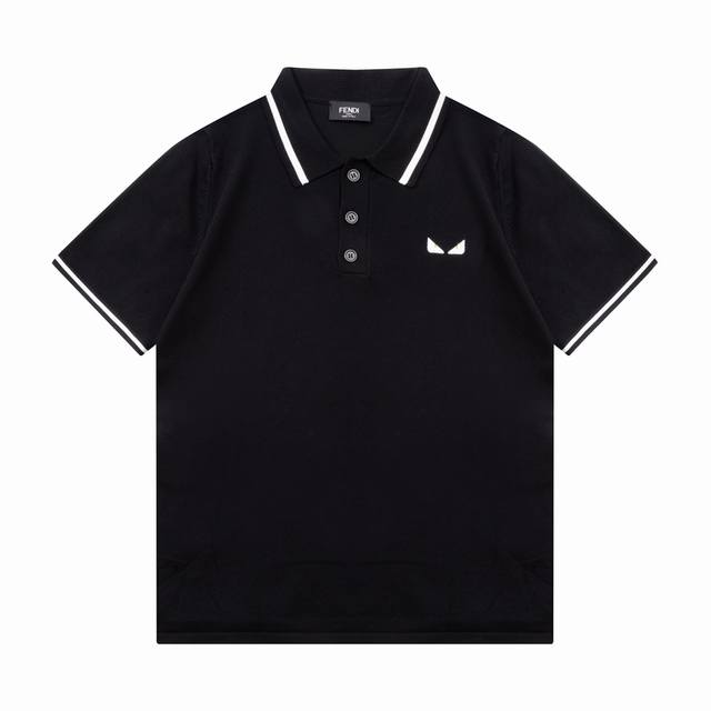Fendi Double Ff Monster Eyes Knit Polo Shirt (Upgraded, inspired by 80s retro st