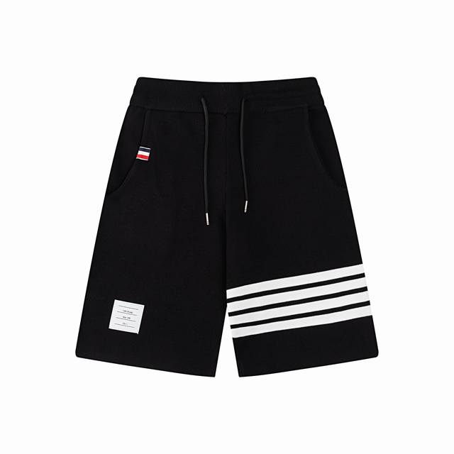 Thom Browne Color Block Four-Stripe Knit Shorts (Upgraded), inspired by 80s retr