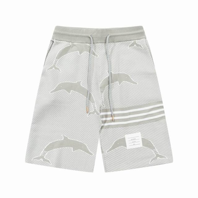 Thom Browne Ss New Knitted Shorts, custom-made fabric with wafer weave and jacqu