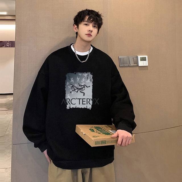 F67# Arcteryx Loose-fitting Casual Versatile Couple Crew Neck Sweatshirt Unisex