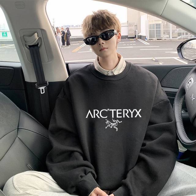 F66# Terry Cloth Bird Loose Casual Versatile Couple Crew Neck Sweatshirt Unisex