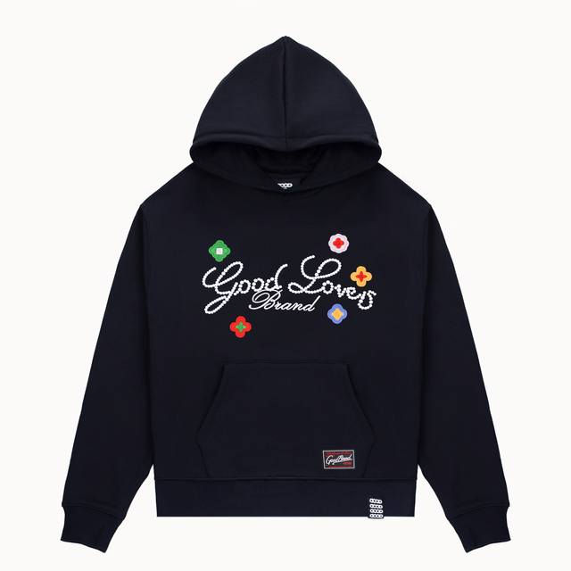Goodbrand 2025Ss Goodloves 3D Embroidered Slogan Luxury Fashion High-End Hooded
