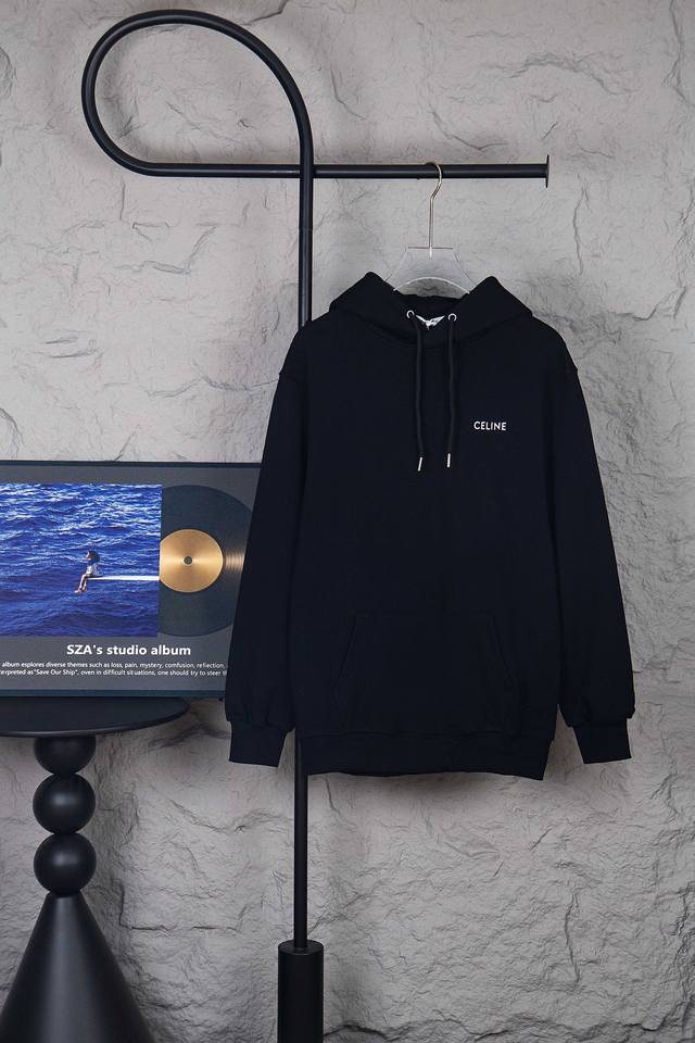 Style Number: M262 Celine Basic Hoodie with Small Letter Print Celine's classic
