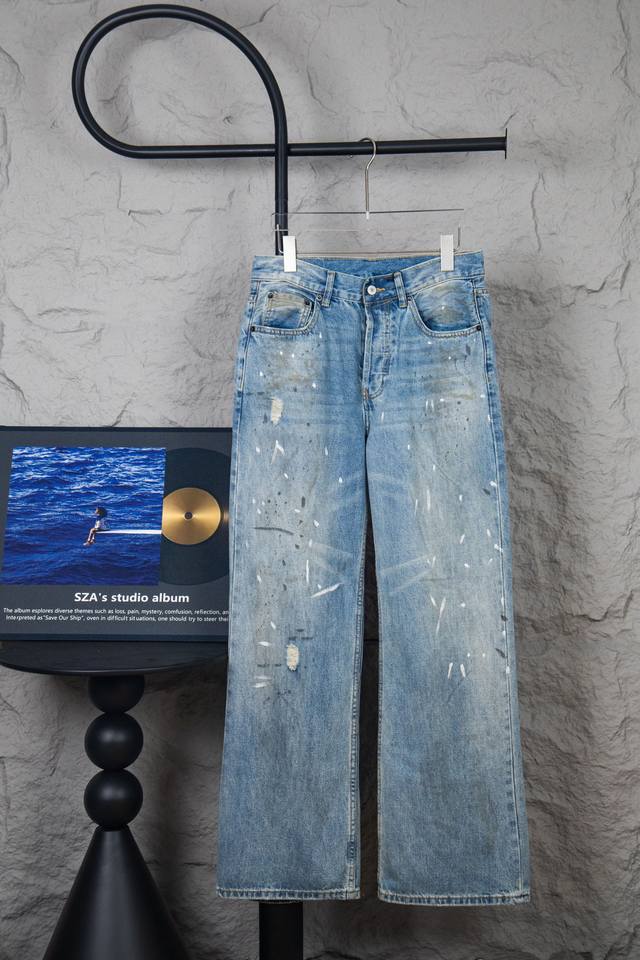 Style No.: M167 Top-tier Acne Studios M Ss25 Denim Series Dirty Mud-dyed Wastel