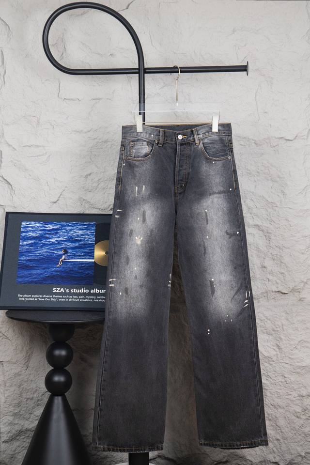 Style Number: M106 Top-tier Acne Studios Fw24 F Painted Design Wide-Leg Loose F