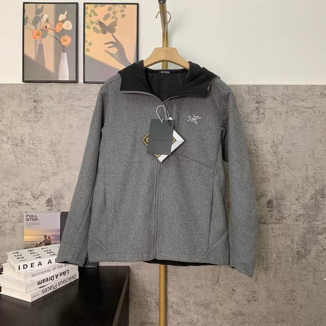 Style No.: D520 Light Grey Real Shot Image #Arcteryx Sawyer Wool Hoody Couple E