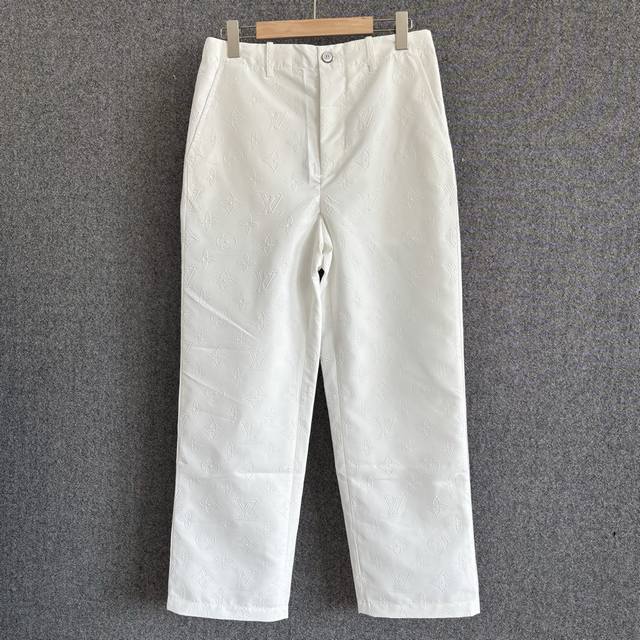 LV 2025Fw Autumn/Winter New Arrival Straight Leg Embossed Suit Trousers Custom C