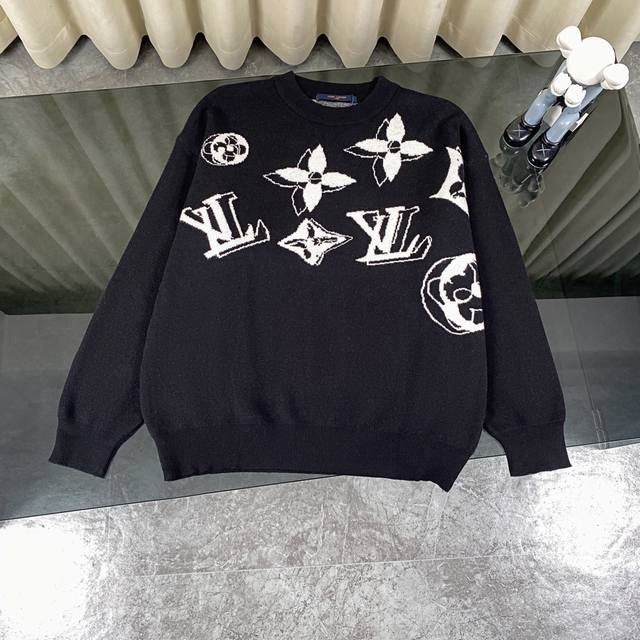 Louis Vuitton Lv (Louis Vuitton) Casual Crew Neck Sweater, Classic Style (Front