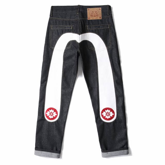 Style No. Cc718 Evisu Lucky God White Cherry Blossom Classic Print Embroidered