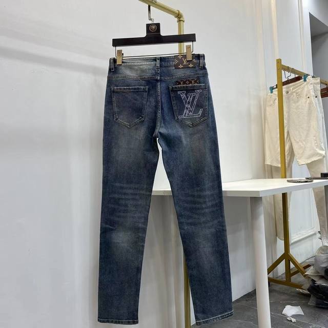 Style No. Cc689 Louis Vuitton (LV) Latest Super Soft Denim Jeans. Made with top