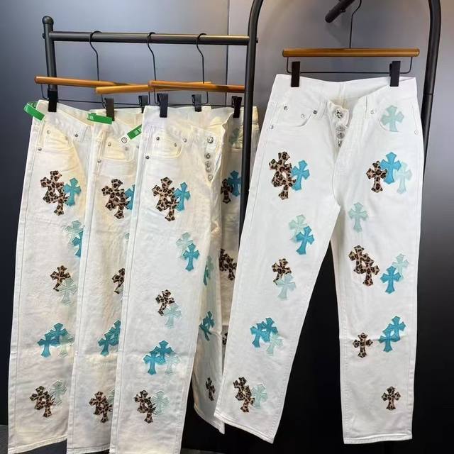 Oc-847 Classic and versatile Chrome Hearts jeans These jeans are highly recogniz