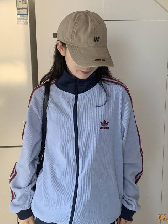 Exclusive real shot of new autumn corduroy jacket, unisex casual loose three-str