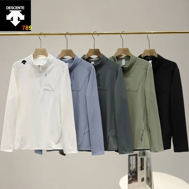 Descente 2025 Autumn/Winter Zipper Long-Sleeve Undershirt Casual Series Unisex H